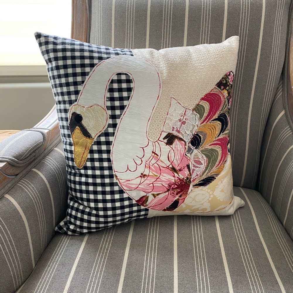 CAROLA VAN DYKE swan pillow